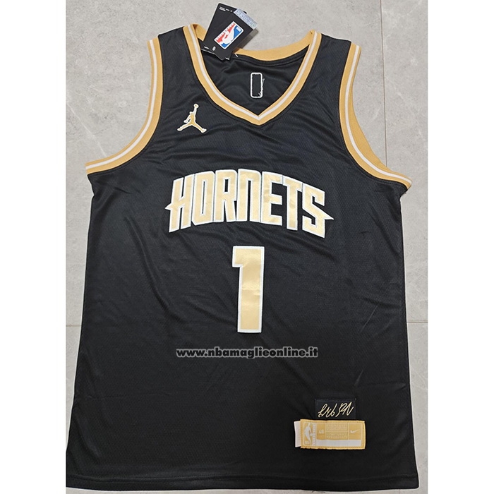 Maglia Charlotte Hornets LaMelo Ball #1 Select Series Or Nero
